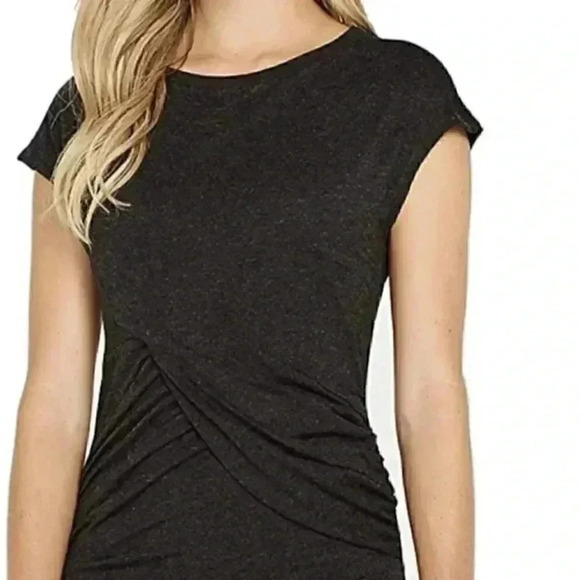 Buffalo David Bitton Bon Chic Maxi Dress Midi Charcoal Grey Black Size XS NWT - Picture 3 of 13